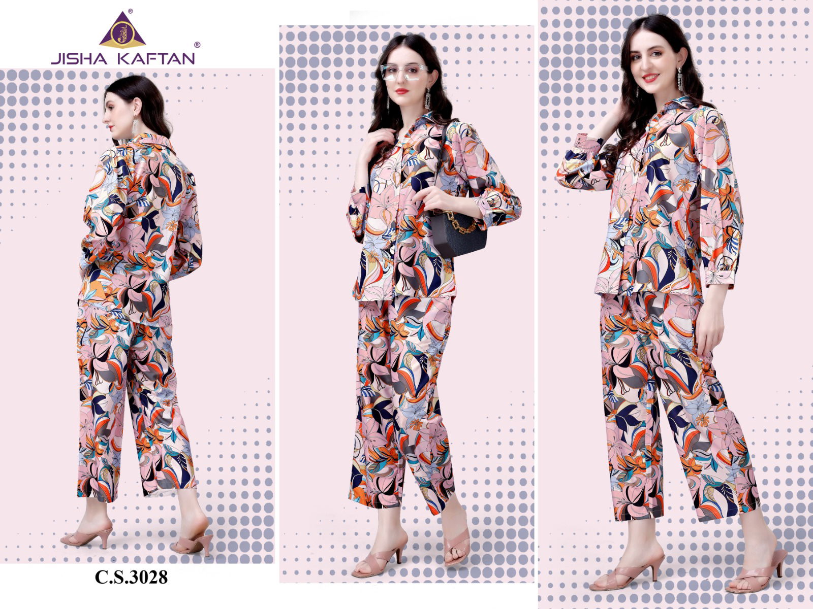 Jelite Silk Cords Vol 3 Printed Ladies Top With Pant
